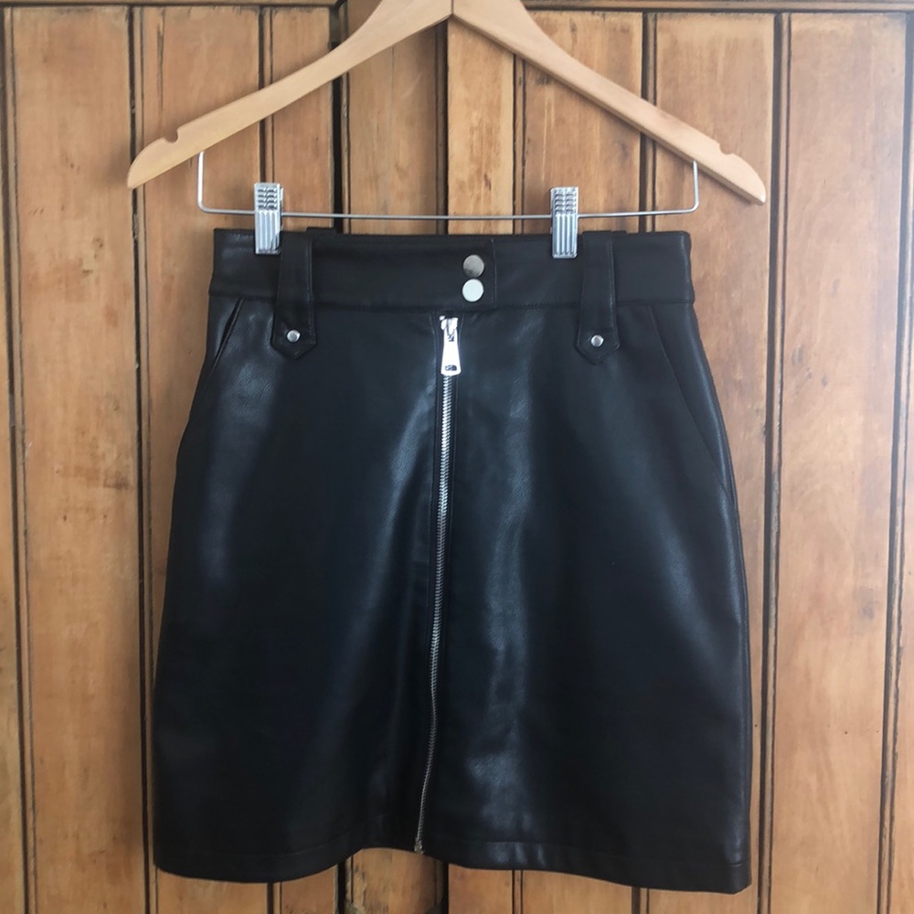 7 For All Mankind Faux Leather Mini